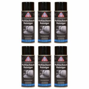 HaWe Multischaumreiniger 6x 400 ml, Schaumreiniger, Reinigungsspray, Universalreiniger, Glasreiniger, Polsterreiniger