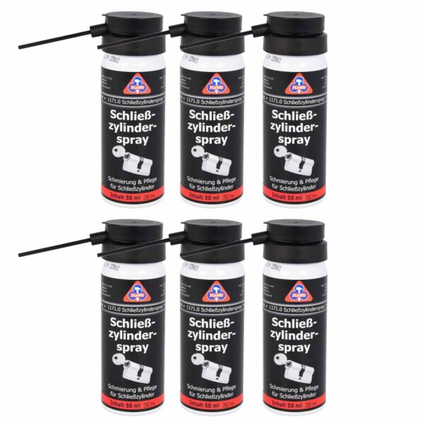 HaWe Schließzylinderspray mit PTFE 6x 50 ml, Türschlossspray, Schmieröl, Türschlosspflege, Enteiserspray – Bild 2