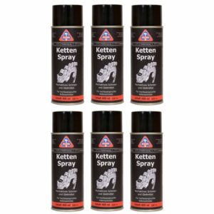 HaWe Kettenspray 6x 400 ml, Haftschmiermittel, Sprühfett, Haftschmierstoff, Schmierfett, Haftfett