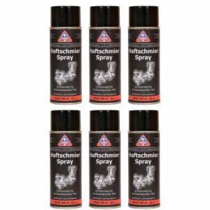 HaWe Haftschmierspray 6x 400 ml, Haftschmiermittel, Sprühfett, Haftschmierstoff, Schmierfett, Haftfett, Kettenspray