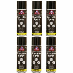 HaWe Starthilfe Spray 6x 300 ml, Starthilfespray, Starterspray, Startspray, Motorstartspray, Kaltstarter