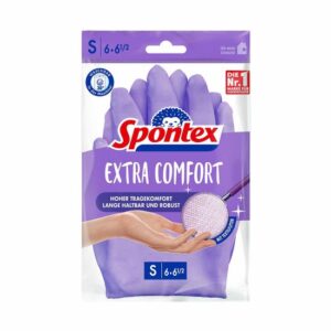 Spontex Haushaltshandschuhe Extra Comfort, Handschuh, Naturkautschuklatex, Spülhandschuh, griffsicher
