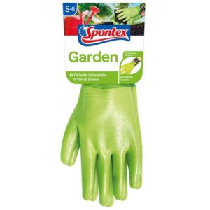 Spontex Gartenhandschuhe Garden, Damenhandschuh, für feuchte Gartenarbeit, Nitril, Klettverschluss