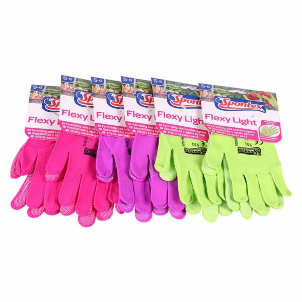 Spontex Gartenhandschuhe Flexy Light 6 Paar, Handschuh, Gartenarbeit, Damenhandschuh, Anti-Rutsch-Noppen, waschbar – Bild 2