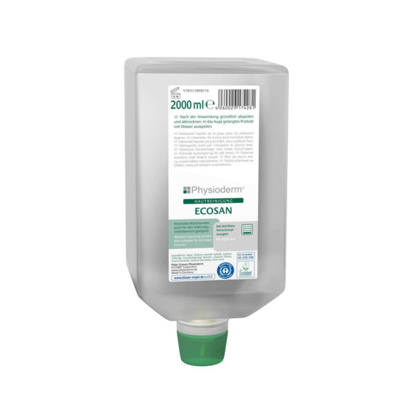 PHYSIODERM Handreiniger Ecosan, Handwaschlotion, HACCP-konform, für leichte Verunreinigungen – Bild 2