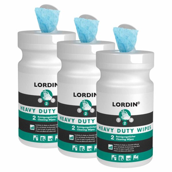 LORDIN Handreinigungstücher HEAVY DUTY WIPES - für starke und haftende Verschmutzung – Bild 2