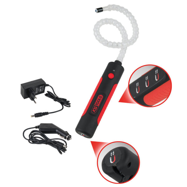 KS Tools 150.4345 Flexible Inspektionslampe, 6 Watt 1 LED Kopflicht – Bild 2