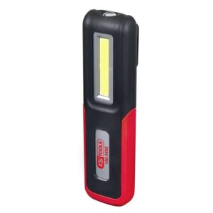 KS Tools 150.4495 Mobile Werkstatt-Handlampe, knickbar, Schwarz Rot, 3 Watt Cob LED