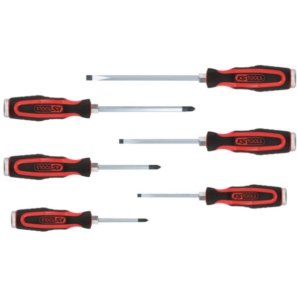 KS-Tools Schlagkappen-Schraubendreher-Satz 151.1160 Schraubenzieher mit 2-komponenten-Griff - 6-teilig – Bild 2