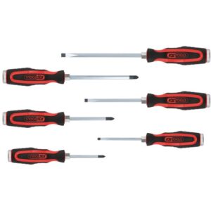 KS-Tools Schlagkappen-Schraubendreher-Satz 151.1160 Schraubenzieher mit 2-komponenten-Griff - 6-teilig