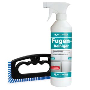 HOTREGA Fugenreiniger 500 ml + Fugenbürste Fuginator "Master" Set, Reinigungsmittel, Fugen, Auffrischer, Fliesenreiniger