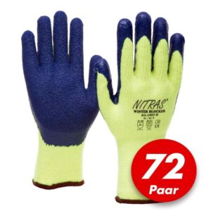 NITRAS 1603W Winter Blocker Winterhandschuhe Arbeitshandschuhe - verschiedene Größen - Set 72 Paar