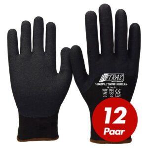 NITRAS Snow Fighter+ Winterhandschuhe 1606WV, 3/4 gesandete Nitrilbeschichtung - 12 Paar