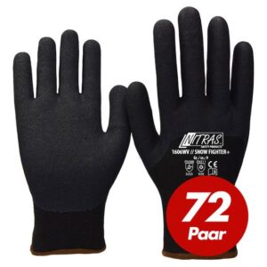 NITRAS Snow Fighter+ Winterhandschuhe 1606WV, 3/4 gesandete Nitrilbeschichtung - 72 Paar
