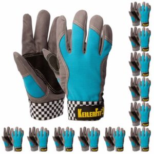 Schutzhandschuhe Keiler Fit blue 12 Paar, Gartenhandschuh, Daumenverstärkung, mit Klettverschluss, lederfrei