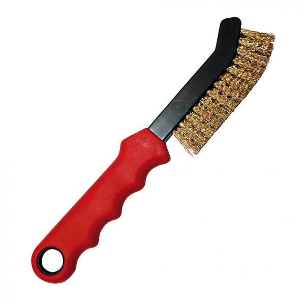Bremssattelbürste gebogen, 2-reihig, Drahtbürste - Stahl-Bürste - Messing-Bürste – Bild 2