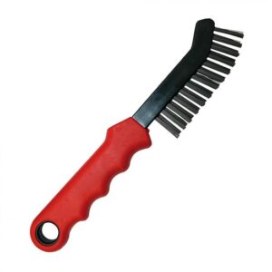 Bremssattelbürste gebogen, 2-reihig, Drahtbürste - Stahl-Bürste - Messing-Bürste