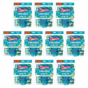 Spontex Mikrofasertücher Microfibre Mosaik 30 Stück, Microfaser Schwammtücher, Microfasertuch, Reinigungstuch, Mikrofaser Lappen