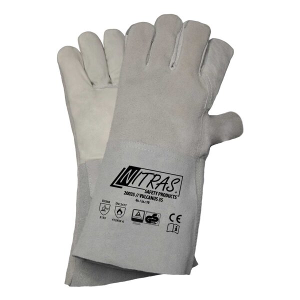 NITRAS 20035 Vulcanus Schweisserhandschuhe 5-Finger-Handschuhe Brandfest div. Größen - schweisser-king.de - Hitzeschutzhandschuh, Schweißhandschuh – Bild 2