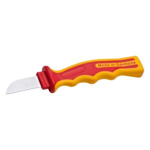 NWS Kabelmesser 1000 V, 205 mm, Scheidlänge 50 mm, mit gerader, starker, feststehender Klinge