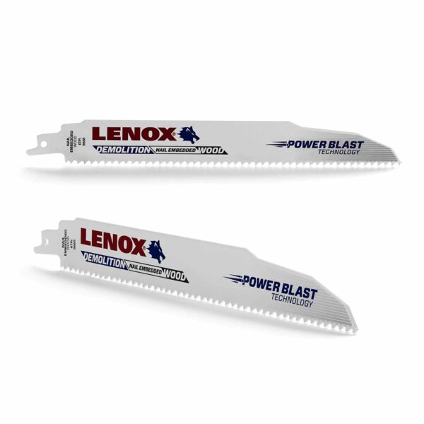 2 Stück Lenox Säbelsägeblatt BIM Uni 229 mm für Abbrucharbeiten 229 x 22 x 1,6 mm, Hochgeschwindigkeitsstrahlen entlang der Schneidkante – Bild 2