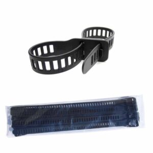 SoftTie Kabelbinder DL wiederverwendbar schwarz 10 Stück, elastisches und flexibles Kabelband, Softbinder