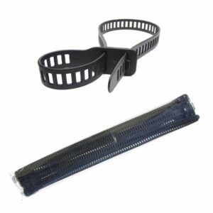 SoftTie Kabelbinder DL wiederverwendbar schwarz 10 Stück, elastisches und flexibles Kabelband, Softbinder