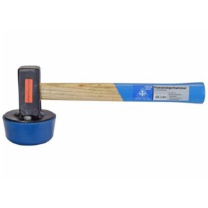 HaWe Plattenlegerhammer 230.22, Schonhammer, Gummihammer, Pflasterhammer, abriebfest und schlagdämpfend, 2kg