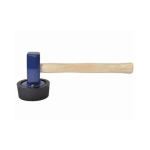 HaWe Plattenleger-Hammer 230.40,  Schonhammer, Gummihammer, Pflasterhammer, abriebfest und schlagdämpfend, rund, 4kg