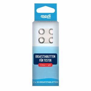 mediPOOL Tabletten für Tester Chlor/pH  2x 30 Stück, Testtabletten, DPD 1, Phenol Red