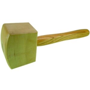 HaWe Schreiner-Klüpfel aus Rotbuche mit Eschenstiel, Holzhammer, Klopfholz, Tischlerhammer, Eckig