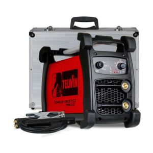 TELWIN Technology 238 CE/MPGE XT MMA und WIG Inverterschweißgerät, robuste Hülle inkl. Elektrodenhaltergarnitur, Massekabelanschlussgarnitur