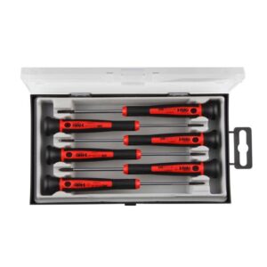 felo Präzisionsschraubendreher Satz 6-tlg. Torx, Sechskant, Weichmantelgriff, schlagfester Hartkern, Ergonomisch, Made in Germany