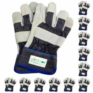 Schutzhandschuhe Keiler Nr. 7, Größe 10, 12 Paar, Rindspaltleder, Lederhandschuhe, Gartenhandschuhe, Bauhandschuhe