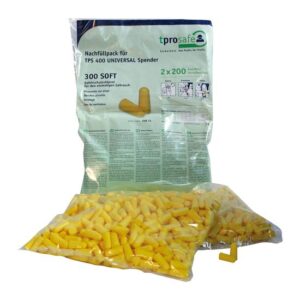 TPROSAFE 300 SOFT Gehörschutzstöpsel, Ohrenstöpsel, Ohrenschutz, Nachfüllpack, 800 Stück