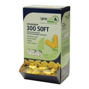 TPROSAFE 300 SOFT Gehörschutzstöpsel Spenderbox - Gehörschutz, Ohrstöpsel Spender, Schlafschutz Nachfüllpack 400 Stück