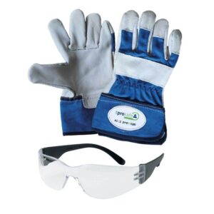 Junior-Set - tprosafe kids premium Kinderhandschuhe, Kinderhandschuh - kleine Handschuhe + Schutzbrille für Kinder