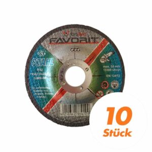 Toroflex FAVORIT Trennscheibe Universal Stahl  - Trennscheiben - Schneidscheibe - F41 gerade - 125 mm Durchmesser - 10 Stück
