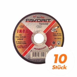 Toroflex FAVORIT Trennscheibe Inox - F41 gerade - Trenn-Scheiben - diverse Durchmesser - 10 Stück