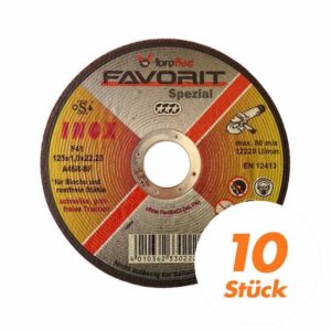 Toroflex FAVORIT Trennscheibe Inox - F41 gerade - Trenn-Scheiben - diverse Durchmesser - 10 Stück
