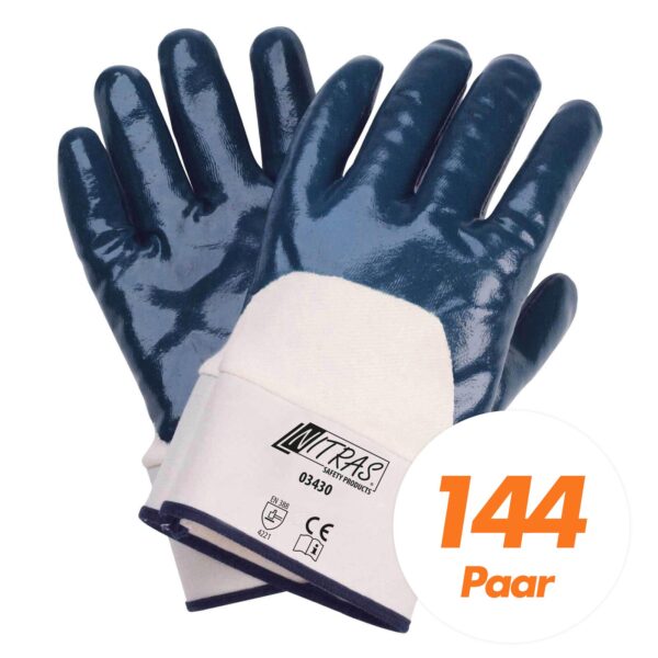 Nitrilhandschuhe 03430 3/4 Beschichtung Arbeitshandschuhe Gartenhandschuhe Handschuhe - 144 Paar – Bild 2