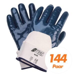 Nitrilhandschuhe 03430 3/4 Beschichtung Arbeitshandschuhe Gartenhandschuhe Handschuhe - 144 Paar
