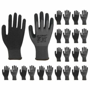 NITRAS 3520 Nylotex Nylon-Latexhandschuhe Schutzhandschuhe Arbeitshandschuhe Allroundhandschuhe - 12 Paar