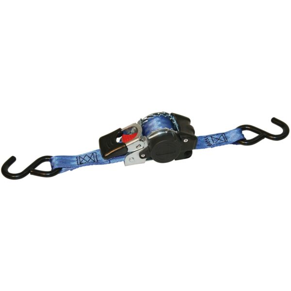 Kerbl Automatik-Zurrgurt blau mit S-Haken 3 m x 25 mm - Zugkraft direkt 300 kg – Bild 2