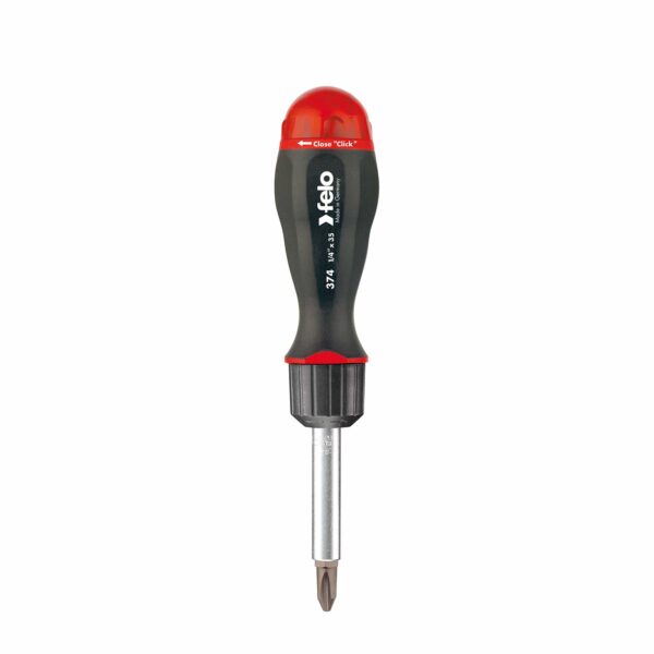 felo Magazingriff mit Bithalter & Ratsche, Phillips, Pozidriv, Torx, Bithalter, Profiumschaltratsche, Teleskopmagazin, Ergonomisch – Bild 2