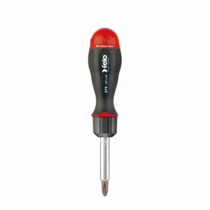 felo Magazingriff mit Bithalter & Ratsche, Phillips, Pozidriv, Torx, Bithalter, Profiumschaltratsche, Teleskopmagazin, Ergonomisch