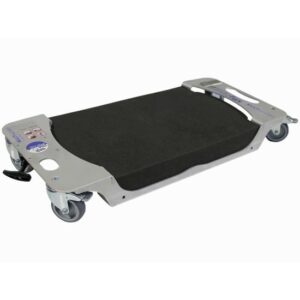 HaWe Knieroller Multiscooter 390.02, Möbelroller, Rollbrett, Roller, mit Schaumstoffpolster, 54 x 33 cm - Aluminium