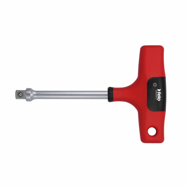 felo Adapter T-Griff 4-Kant für 1/4 Zoll Steckschlüsseleinsätze - 2-Komponenten Griff für eine angenehme Nutzung - Made in Germany – Bild 2