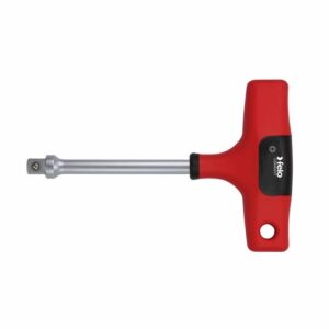 felo Adapter T-Griff 4-Kant für 1/4 Zoll Steckschlüsseleinsätze - 2-Komponenten Griff für eine angenehme Nutzung - Made in Germany
