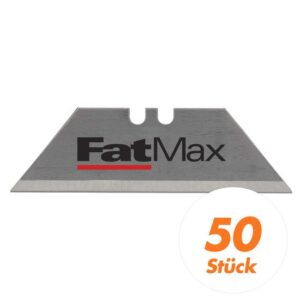 Stanley FatMax Trapezklingen (0.65mm Klingenstärke, S3-Technologie, bruchfest bis 35kg, 50 Stück im Großspender) 0-11-700